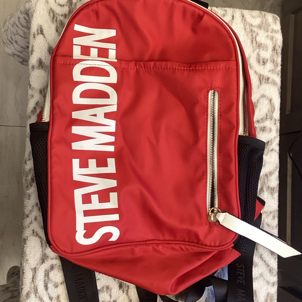 Steve Madden Bold Red Backpack